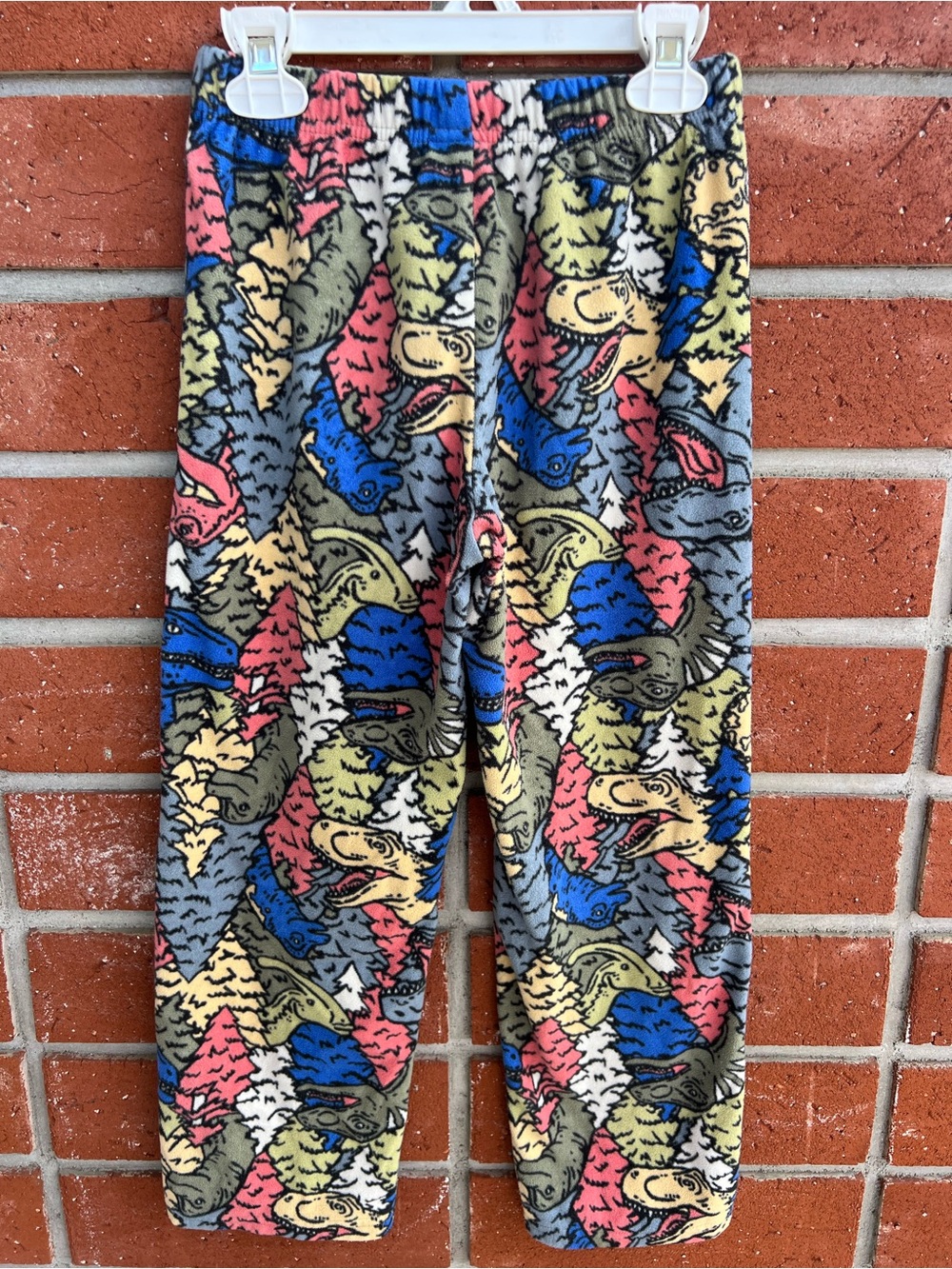 Carter's Dino Print Fleece Joggers in Blue, Pink, Yellow, Cream, Brown, Gray